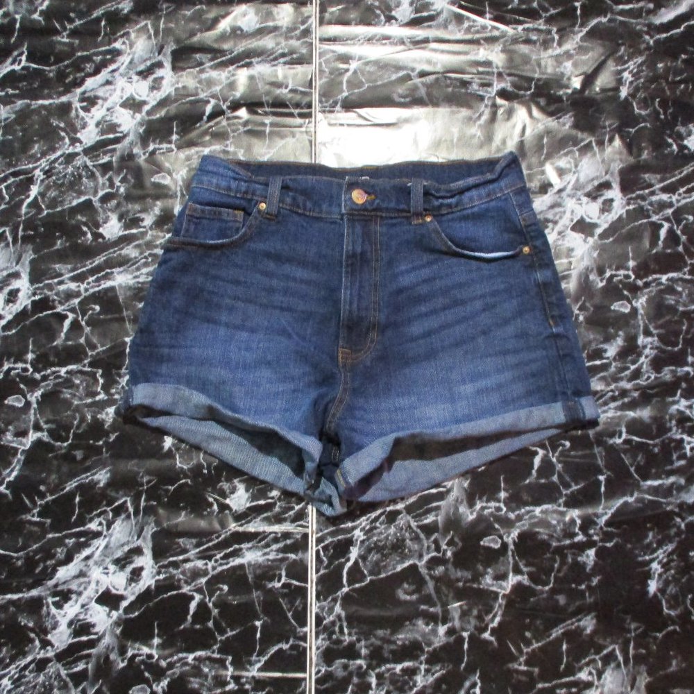 Dark Blue Denim Shorts